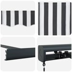 vidaXL Auvent rétractable anthracite/blanc 3x2 5 m tissu et aluminium