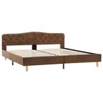 vidaXL Cadre de lit sans matelas marron similicuir daim 180x200 cm