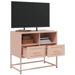 vidaXL Meuble TV rose 68x39x60 5 cm acier