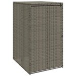 vidaXL Boîte de poubelle Gris 65 x 80 x 115 cm Polyéthylène