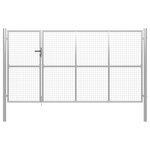 vidaXL Portillon Acier 350 x 150 cm Argenté