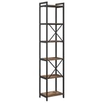 vidaXL Étagère Chêne fumé 40 x 30 x 189 5 cm Bois d'ingénierie