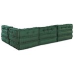vidaXL Canapé modulaire 4 Pièces Vert tissu