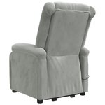 vidaXL Fauteuil de massage Gris clair Velours