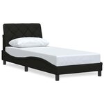 vidaXL Cadre de lit sans matelas noir 90x200 cm tissu