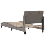 vidaXL Cadre de lit sans matelas taupe 90x190 cm tissu