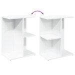 vidaXL Table de chevet blanc 46 5x29x61 cm bois d’ingénierie
