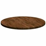 vidaXL Plateau de table Marron clair Ø 70 x 2.5 cm Chêne massif