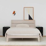 vidaXL Tables de chevet 2 Pièces Noir 40x34x55 cm Bois de pin massif