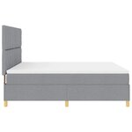 vidaXL Lit à ressorts avec matelas Gris clair 180 x 200 cm tissu