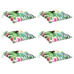 vidaXL Coussins de chaise lot de 6 multicolore 40x40x7 cm tissu