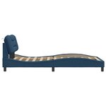 vidaXL Cadre de lit sans matelas Hvar bleu 100x200 cm tissu