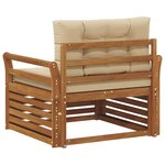 vidaXL Canapé d’extérieur Bois d'acacia massif et polyester