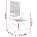 vidaXL Chaises inclinables de jardin lot de 4 gris bois massif acacia