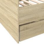 vidaXL Lit de jour avec tiroirs sans matelas chêne sonoma 100x200 cm