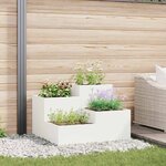 vidaXL Cache-pot de jardin Blanc 100 x 100 x 60 cm Acier