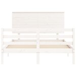 vidaXL Cadre de lit sans matelas blanc 120x200 cm bois massif