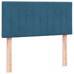 vidaXL Sommier à lattes de lit et matelas bleu foncé 80x220 cm velours