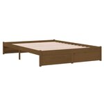 vidaXL Cadre de lit Marron miel Bois massif 140x200 cm