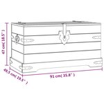 vidaXL Coffre de rangement Pin mexicain Gamme Corona 91x49 5x47 cm
