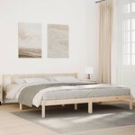 vidaXL Cadre de lit extra long sans matelas 180x210 cm bois massif pin