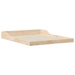 vidaXL Cadre de lit Marron 140 x 220 cm Pin massif