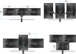 Onkron g280 support de bureau pour trois écrans pc de 13 à 26 pouces noir