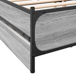 vidaXL Cadre de lit et tiroirs sonoma gris 140x200cm bois d'ingénierie