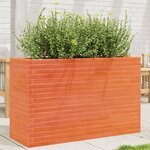 vidaXL Jardinière cire marron 110x40x68 5 cm bois de pin massif