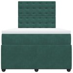 vidaXL Sommier à lattes de lit avec matelas vert foncé 120x190 cm