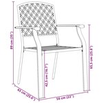 vidaXL Ensemble de jardin 5 pièces en acier anthracite