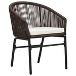vidaXL Ensemble de salle à manger pour jardin 9 pc Marron polyrotin