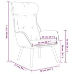 vidaXL Chaise de relaxation Gris foncé Tissu et PVC