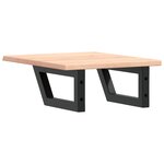 vidaXL Étagère de vasque murale acier et bois de chêne massif