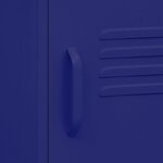 vidaXL Table de chevet Bleu marine 35x35x51 cm Acier