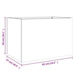 vidaXL Jardinière vert olive 62x47x46 cm acier laminé à froid