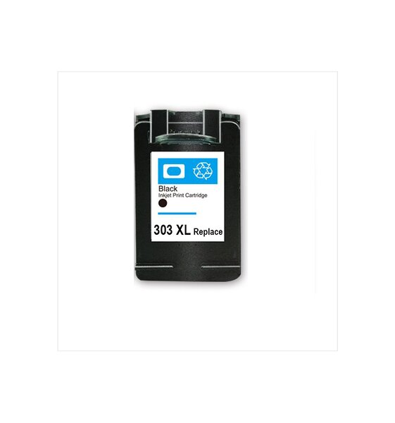 HP T6N04AE / 303XL Cartouche d'encre Noir Remanufacturé  18 ml / 900 Pages  4x PLUS D'ENCRE QUE L'ORIGINAL