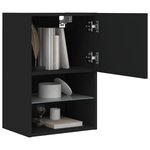 vidaXL Meubles TV avec lumières LED 2 Pièces noir 40 5x30x60 cm