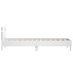 vidaXL Cadre de lit avec tête de lit et lumières LED blanc 90x190 cm