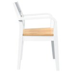 vidaXL Chaises à manger 2 Pièces blanc bois massif caoutchouc