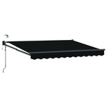 vidaXL Auvent rétractable électrique Noir 3 5 x 2 5 m