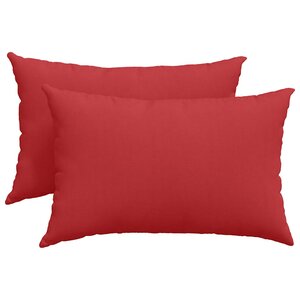 vidaXL Coussins de canapé 2 pc tissu Rouge 60 x 40 cm