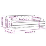 vidaXL Canapé pour enfants gris foncé 90x53x30 cm velours