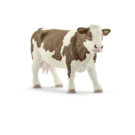 Schleich figurine 13801 - animal de la ferme - vache simmental