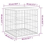 vidaXL Banc de jardin design gabion 43x44x42 cm bois de pin imprégné