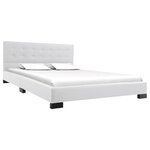 vidaXL Cadre de lit sans matelas blanc similicuir 140x200 cm