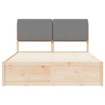 vidaXL Cadre de lit avec tête de lit rembourrée Gris clair