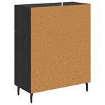vidaXL Buffet Chêne noir 69 5 x 34 x 90 cm Bois d'ingénierie et fer