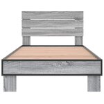 vidaXL Cadre de lit avec tête de lit Sonoma gris 80 x 200 cm