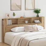 Tête de lit armoire chêne artisanal 220x18 5x104 5 cm